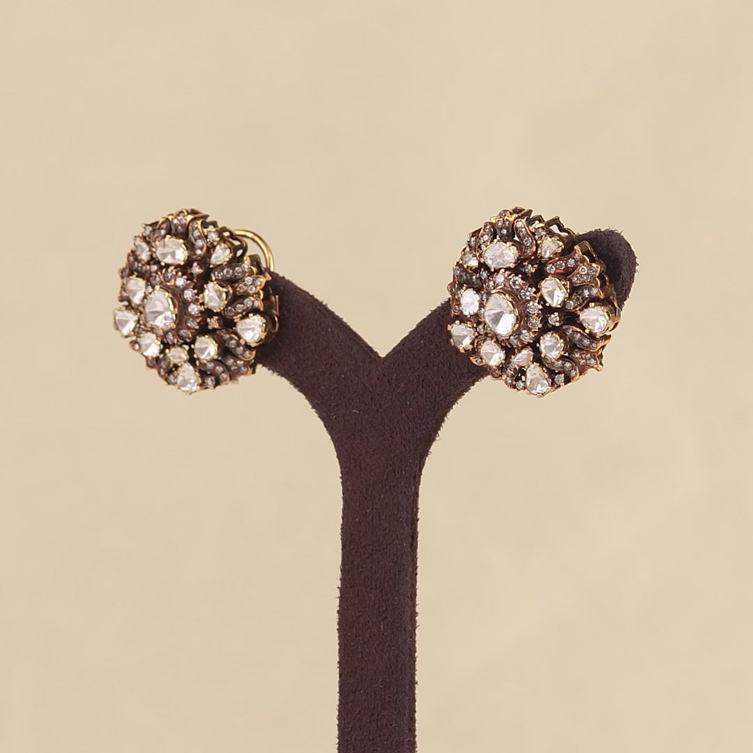 Beautiful Victorian Polki Stud Earrings