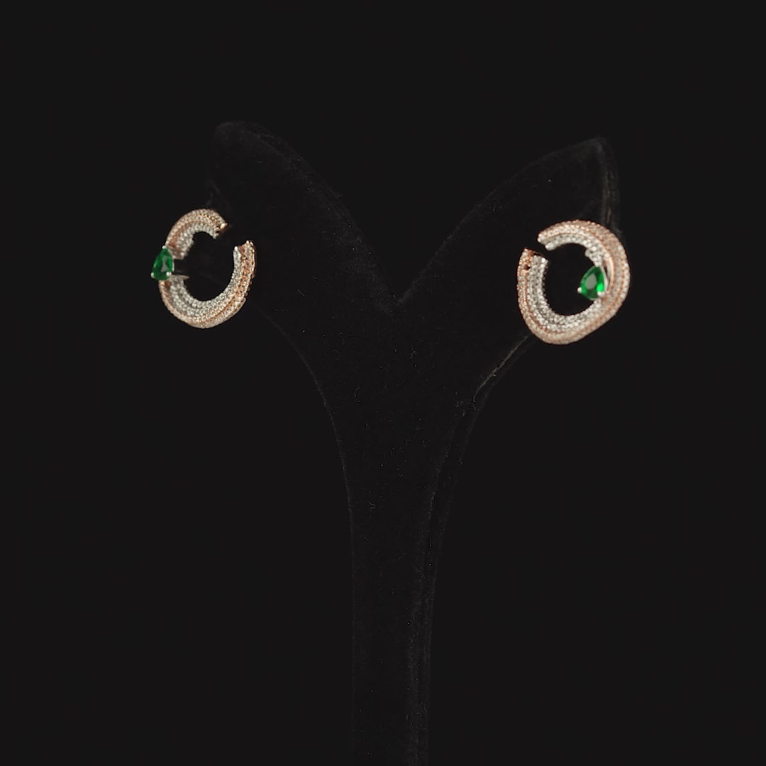 Open Curve Diamond Earrings