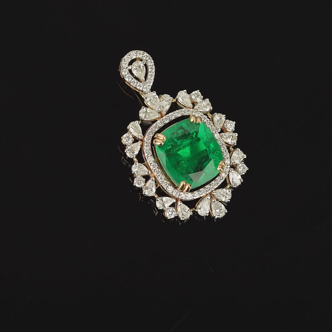 Diamond Emerald Pendant