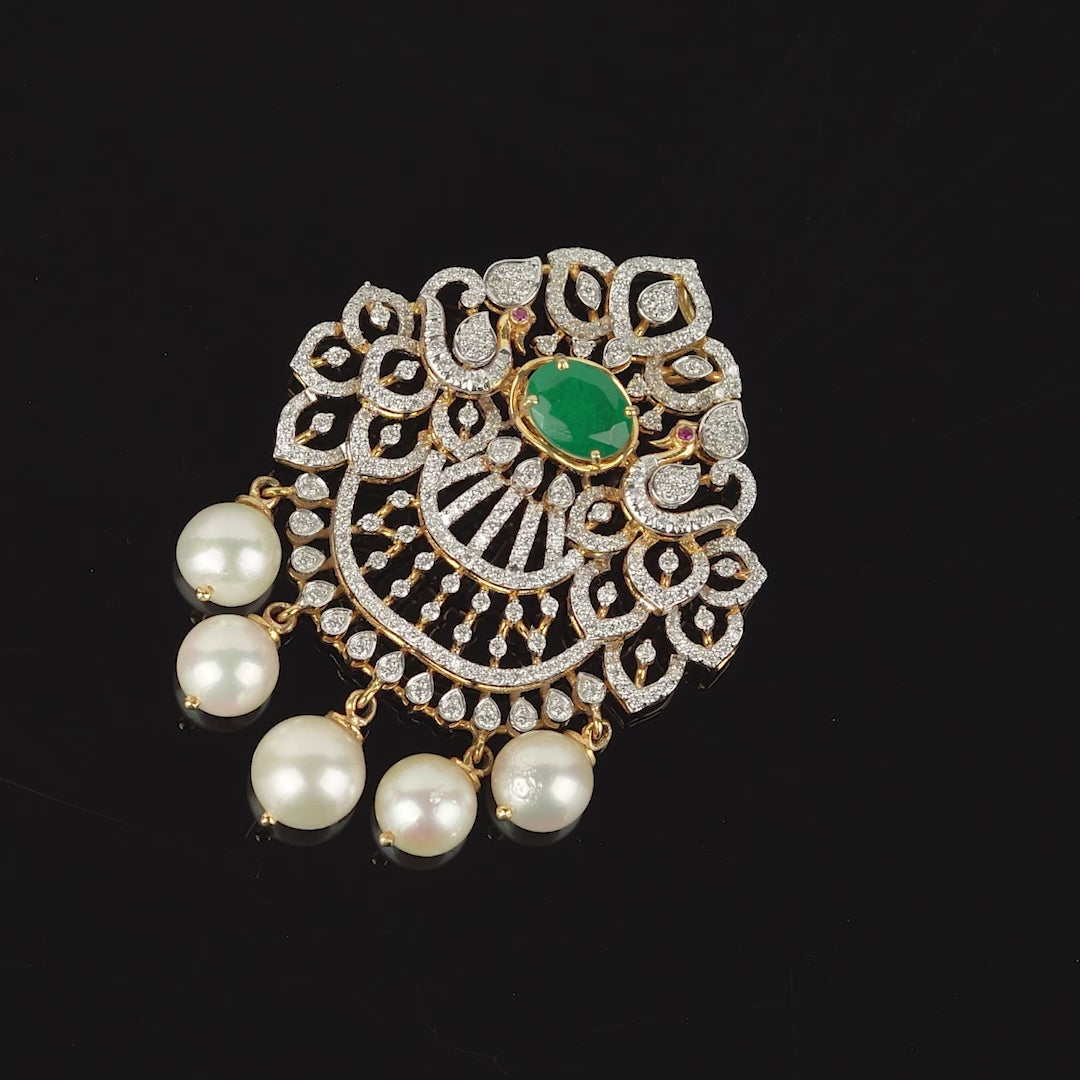 Peacock Diamond  Pendant
