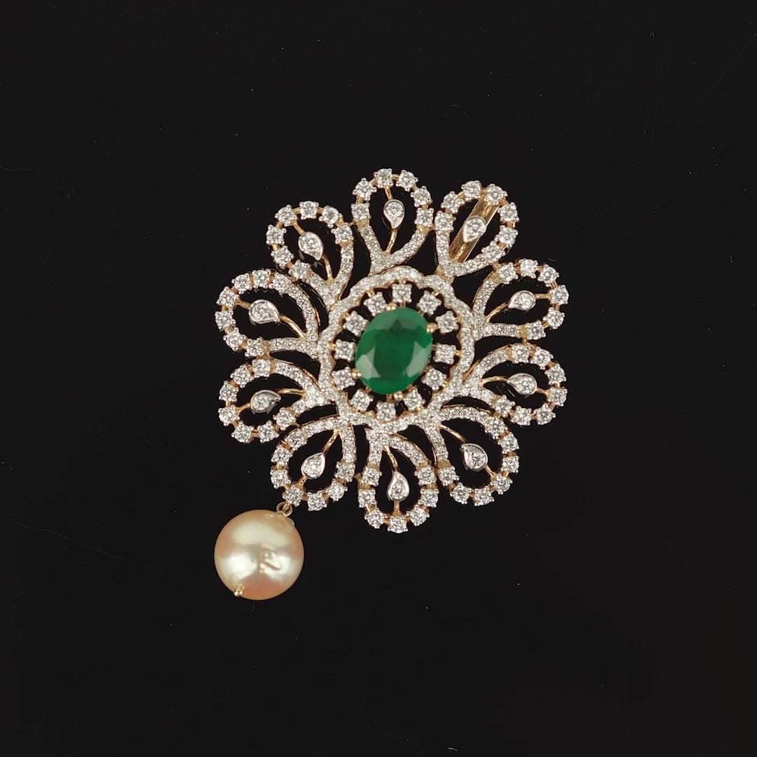 Floral Diamond Pendant