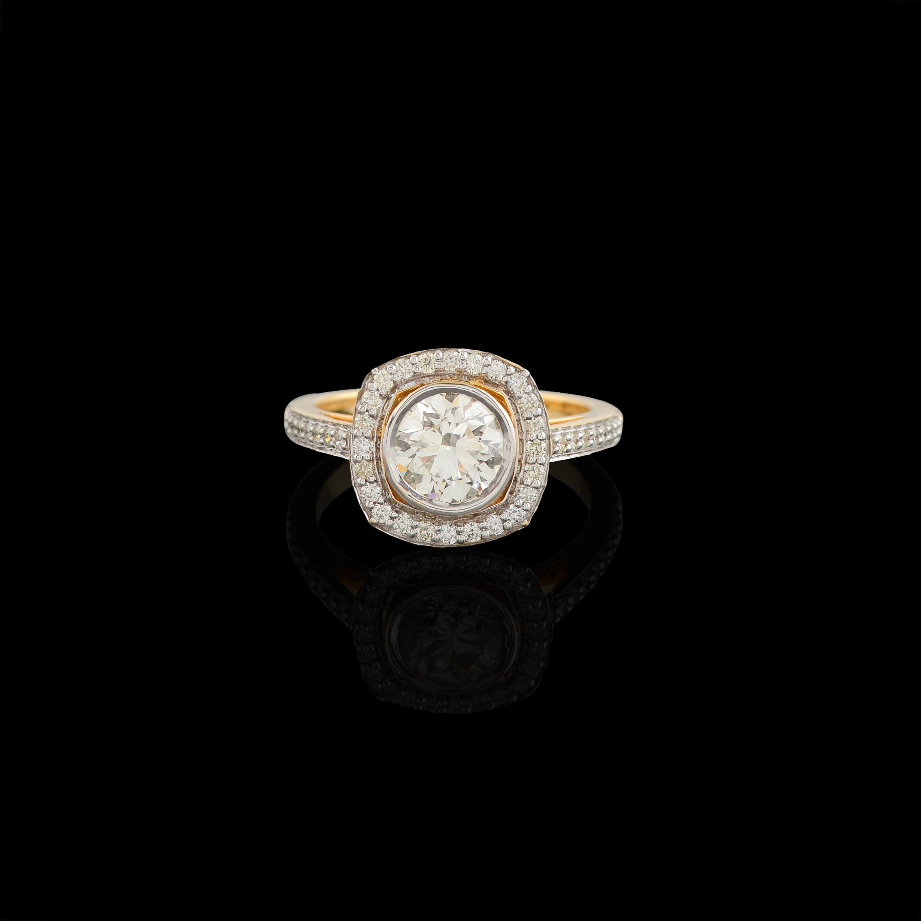 Squaricle Solitaire Diamond Ring - Krishna Jewellers Pearls and Gems