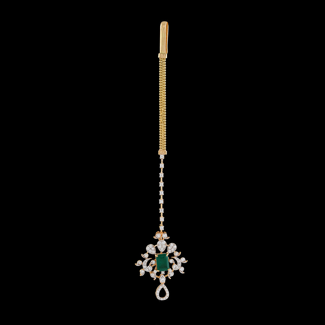 Elegant Diamond Maang Tikka - Krishna Jewellers Pearls and Gems