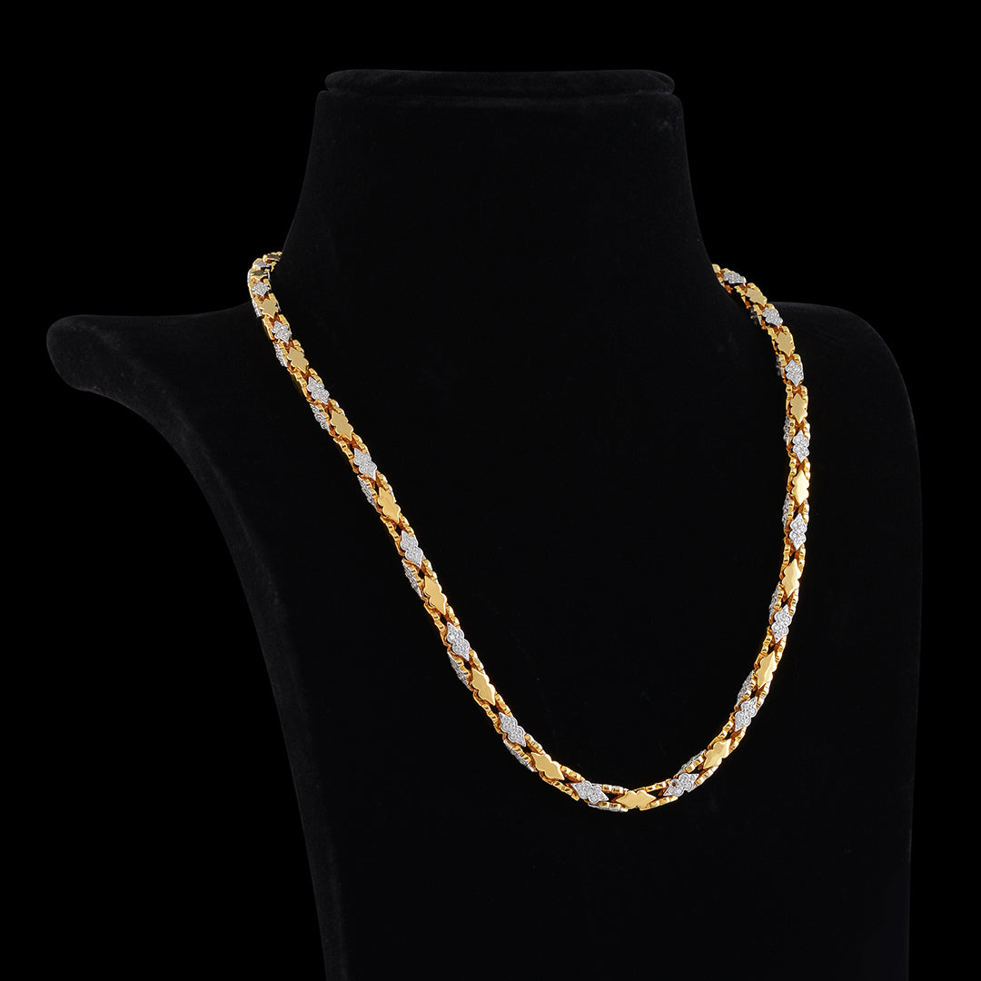 Diamond Long Chain in Rose Gold - Krishna Jewellers Pearls and Gems