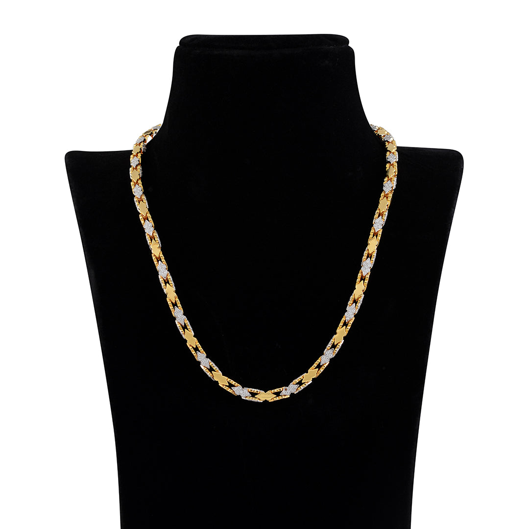 Diamond Long Chain in Rose Gold - Krishna Jewellers Pearls and Gems