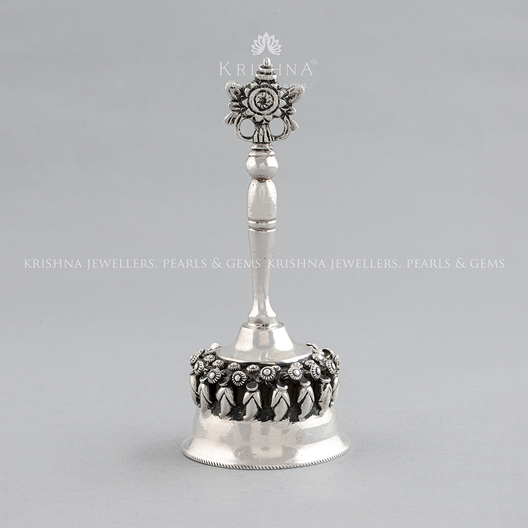 Shanku Chakra Silver Bell - Krishna Jewellers Pearls and Gems