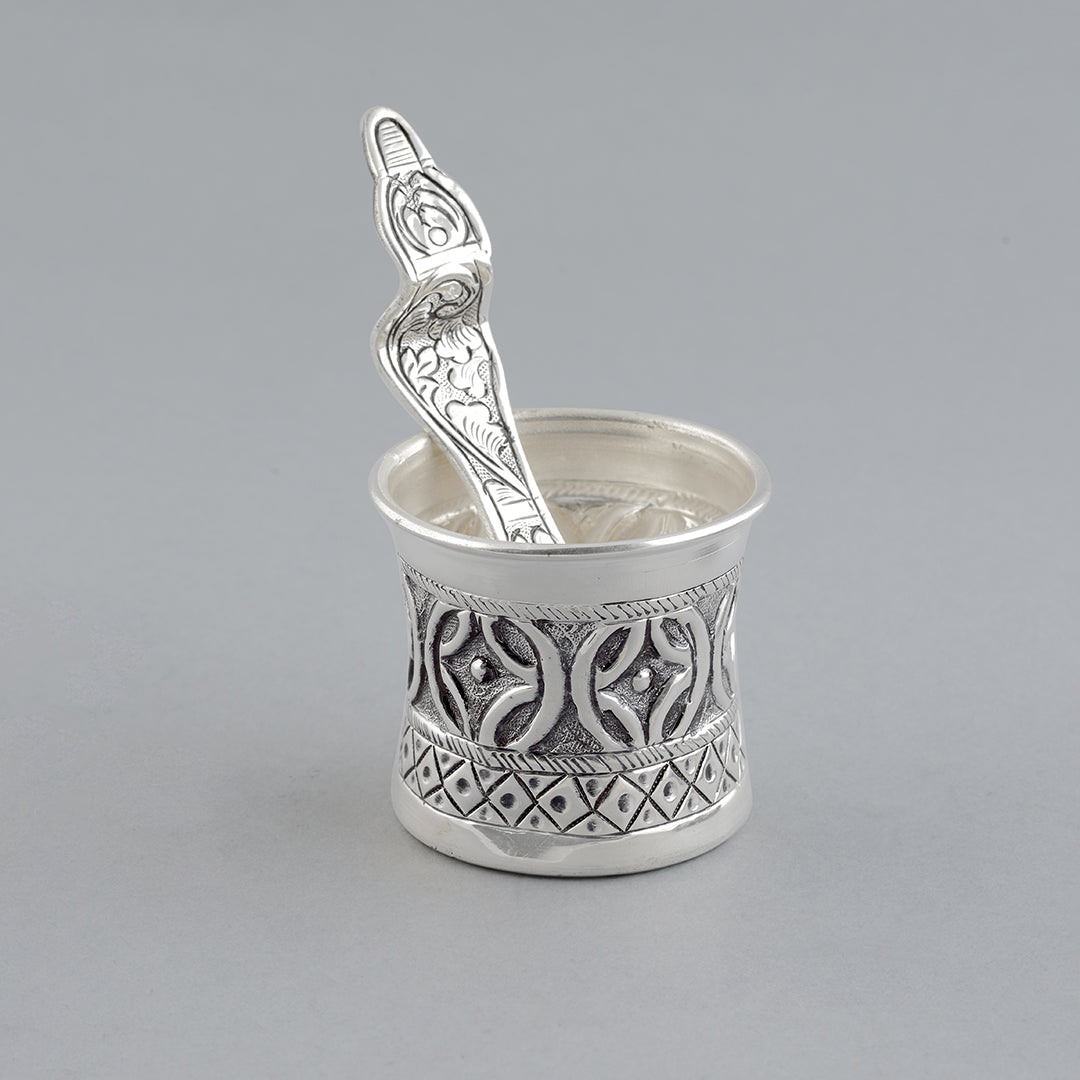 92.5 Pure Silver Pooja Thali Set - Krishna Jewellers Pearls and Gems