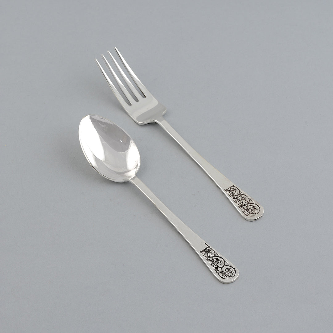 Silver Dinner Set and Plate - Krishna Jewellers Pearls and Gems