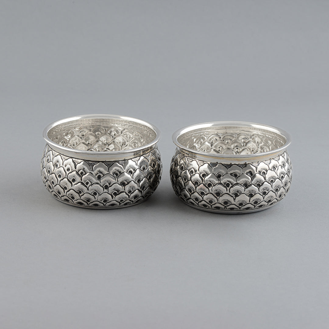 92.5 Silver Dinner Set Plate - Krishna Jewellers Pearls and Gems