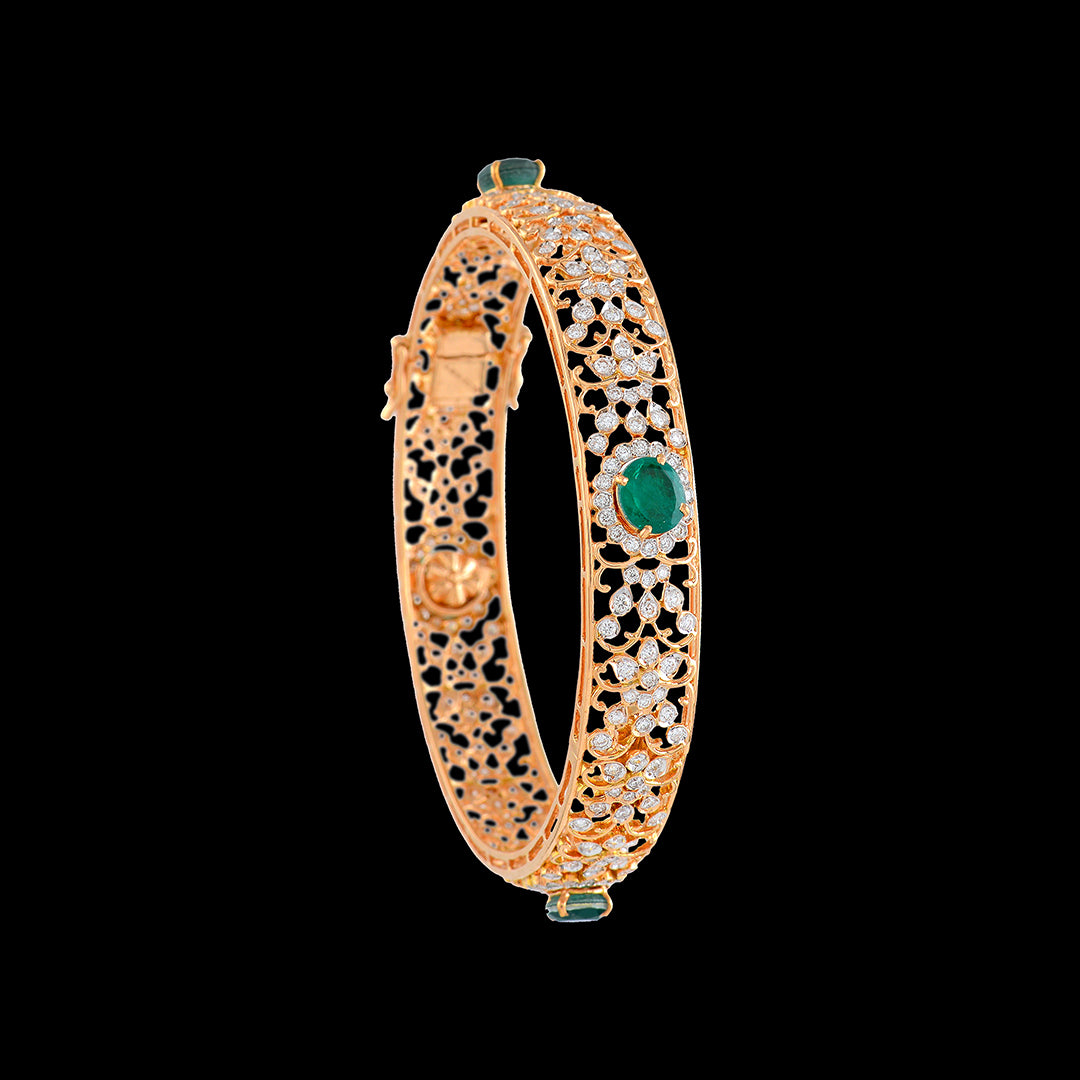 Regal Diamond Bangles Set - Krishna Jewellers Pearls and Gems