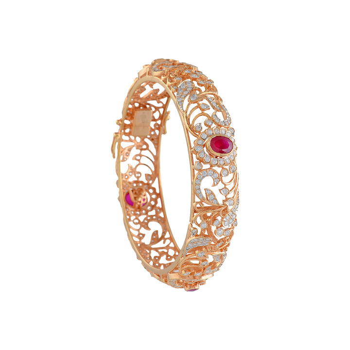 Queenly Diamond Bangle Design - Krishna Jewellers Pearls and Gems