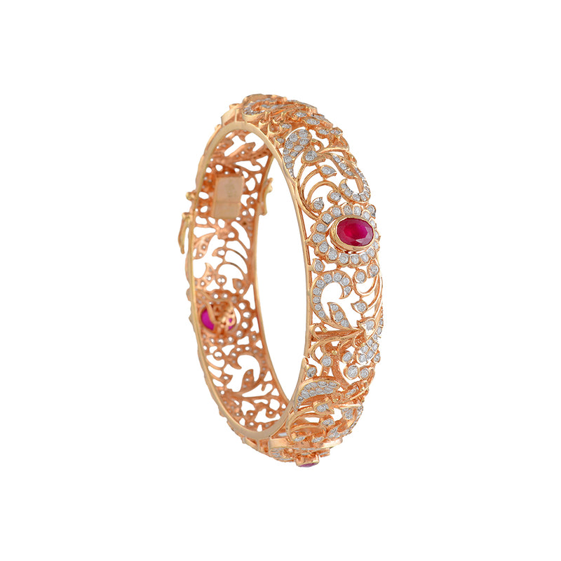 Queenly Diamond Bangle Design