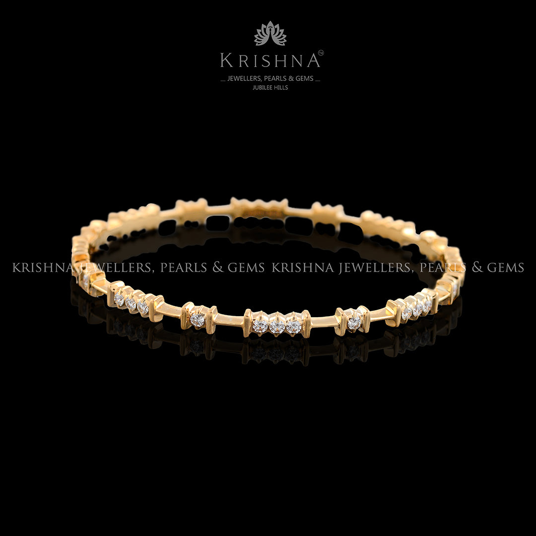 Plain Diamond Bangles - Krishna Jewellers Pearls and Gems