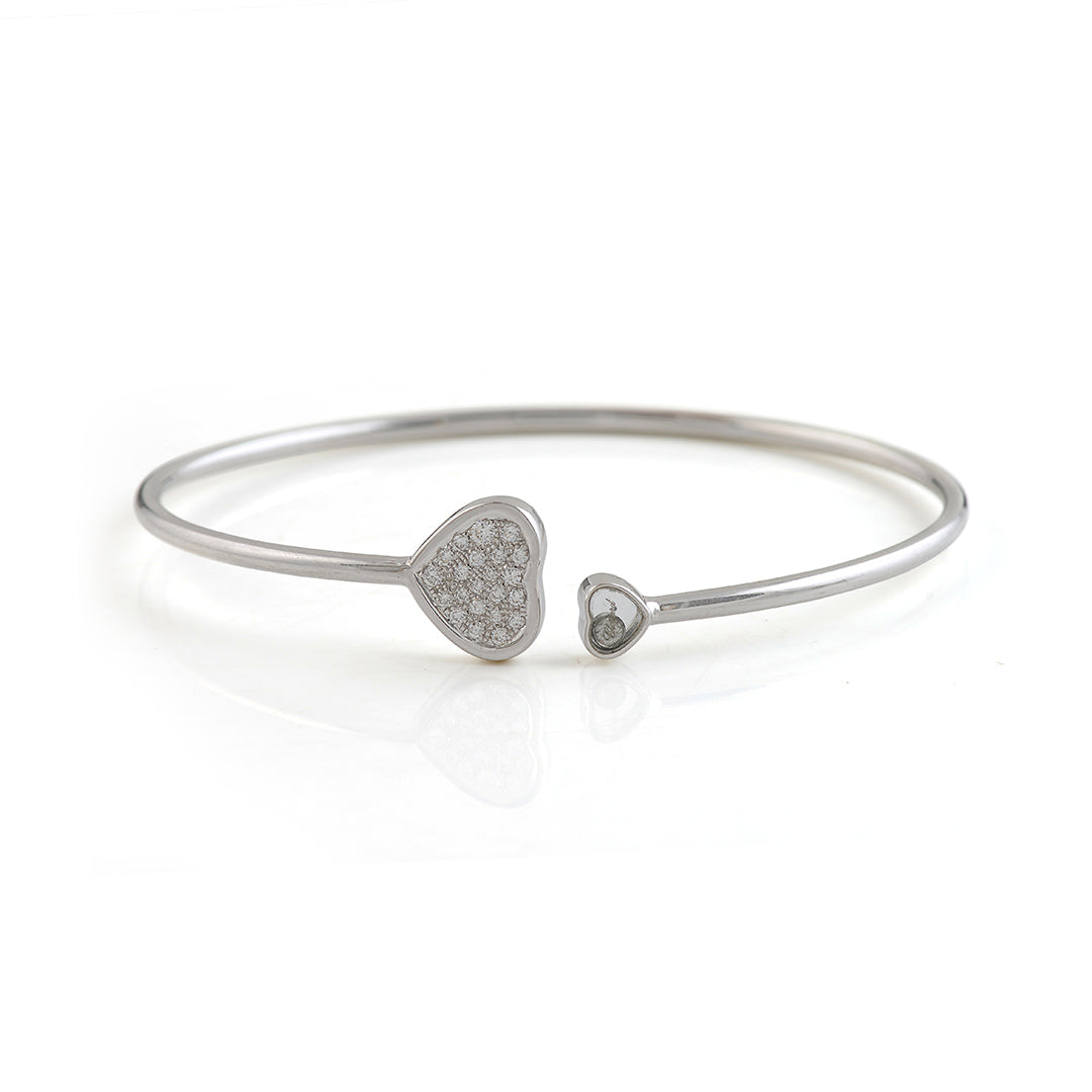 Open Curve Heart Diamond Bracelet - Krishna Jewellers Pearls and Gems