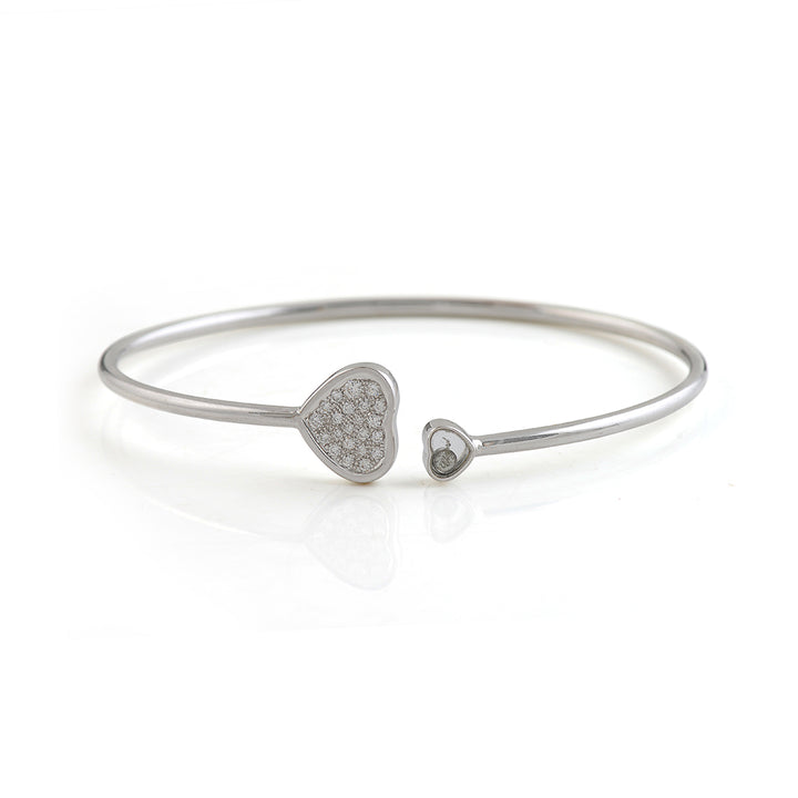 Open Curve Heart Diamond Bracelet - Krishna Jewellers Pearls and Gems