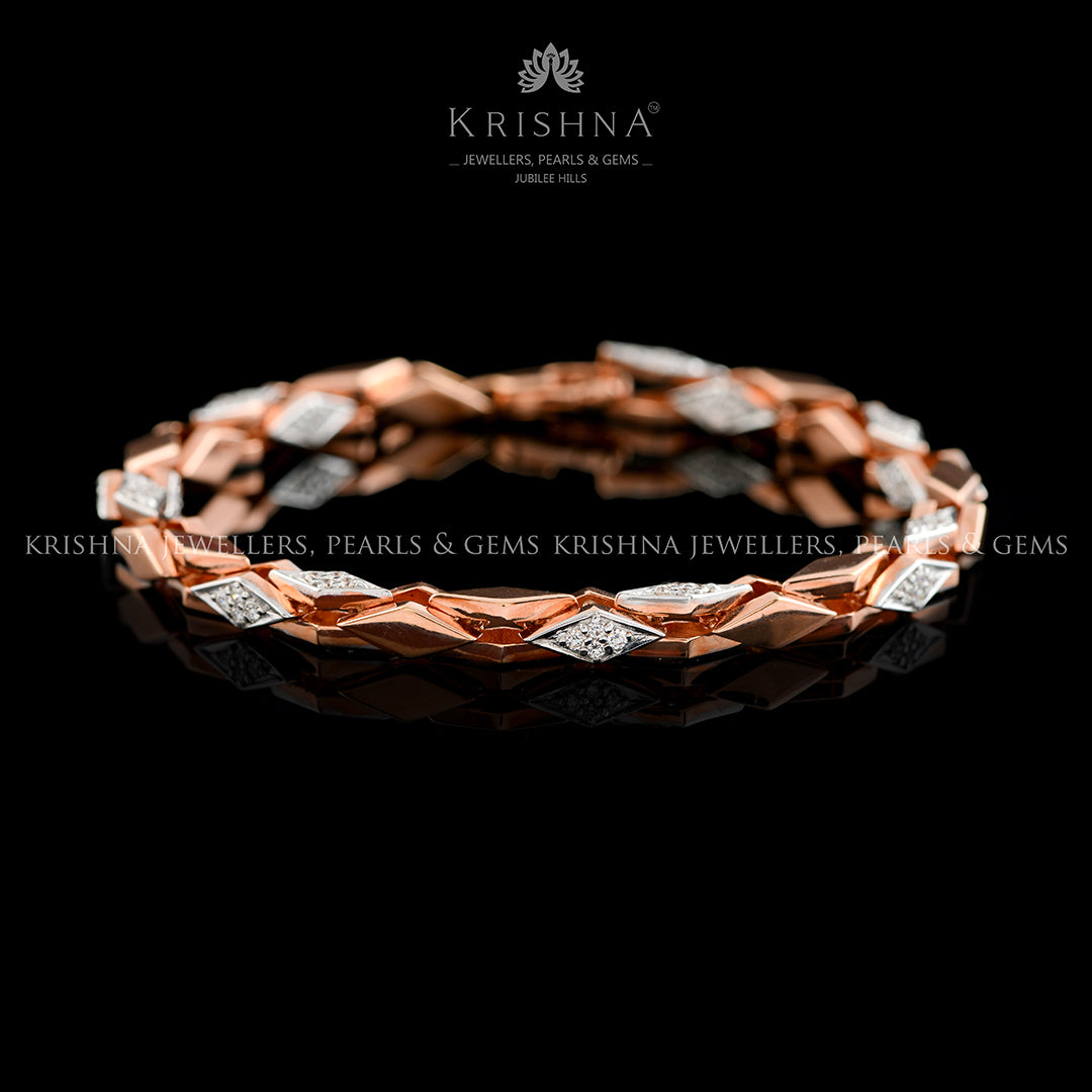 Rhombus Diamond Bracelet - Krishna Jewellers Pearls and Gems