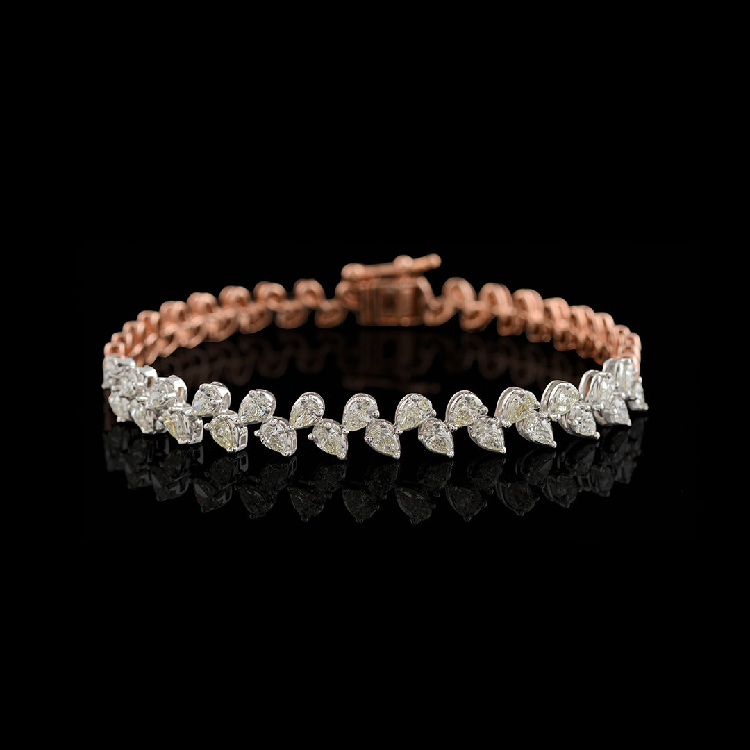 Zig Zag tennis diamond bracelet - Krishna Jewellers Pearls and Gems