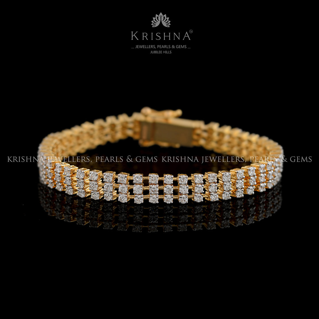 Mesh Diamond Tennis Bracelet - Krishna Jewellers Pearls and Gems