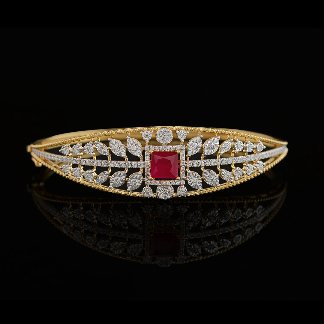 Branch and Leaf Diamond Bracelet - Krishna Jewellers Pearls and Gems