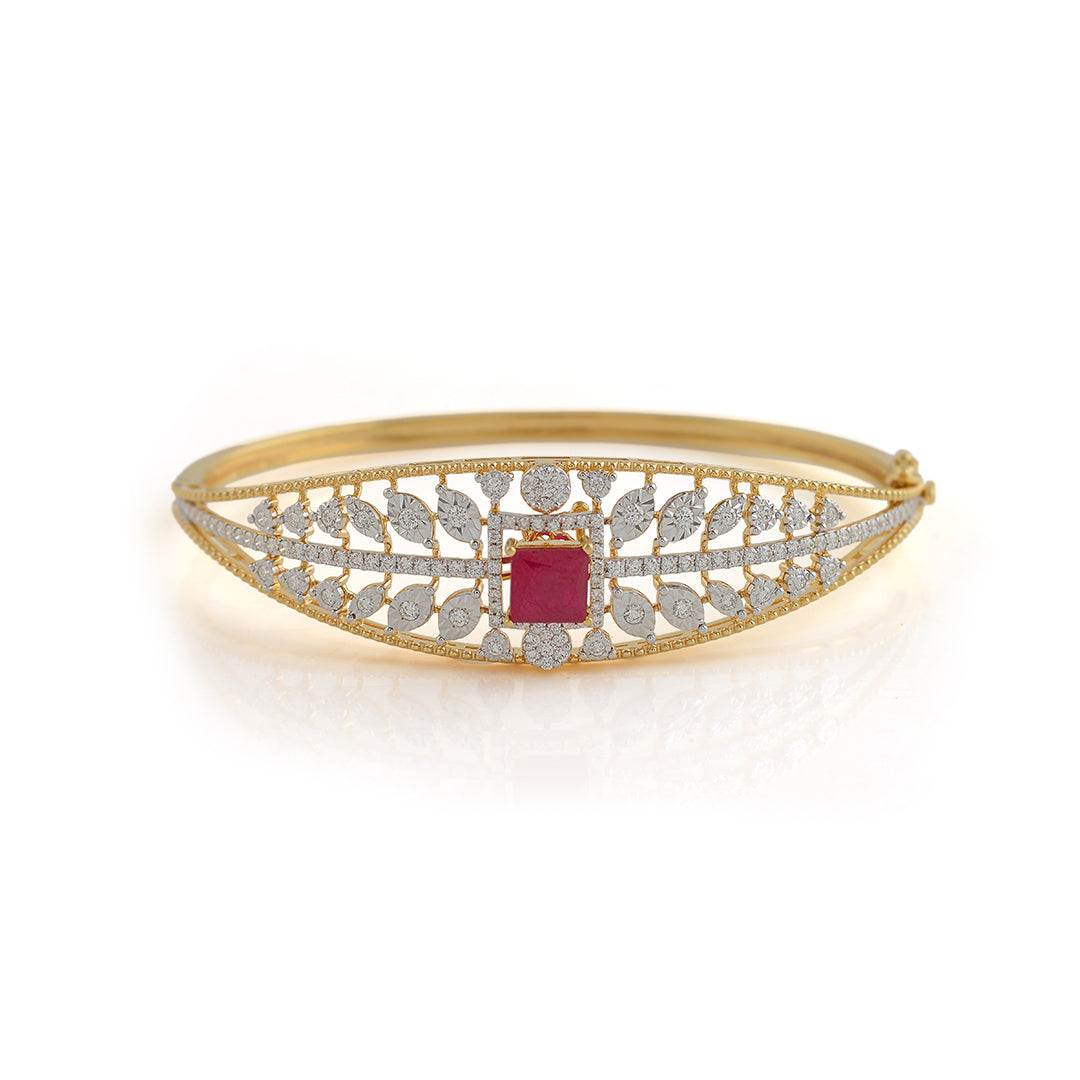 Branch and Leaf Diamond Bracelet - Krishna Jewellers Pearls and Gems