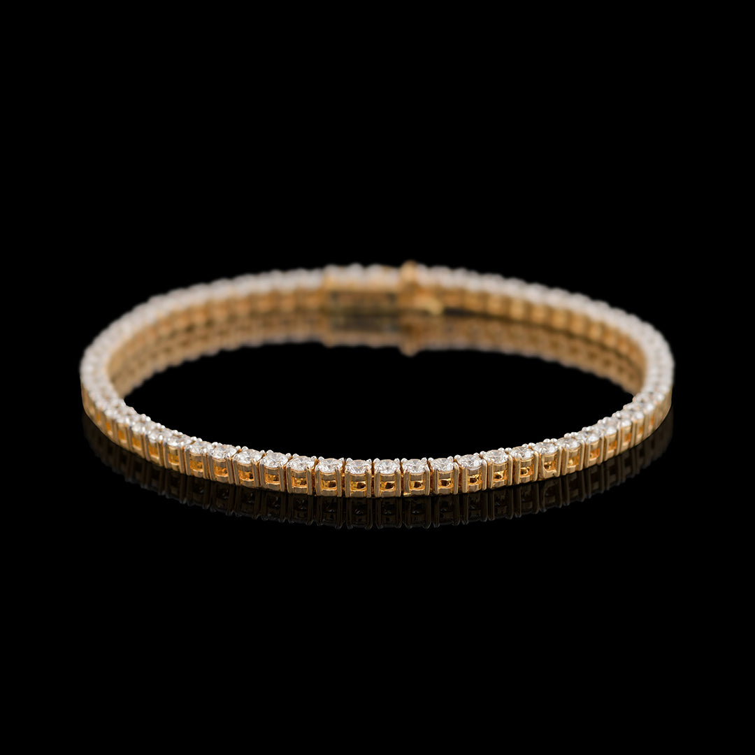 Classic diamond tennis bracelet - Krishna Jewellers Pearls and Gems