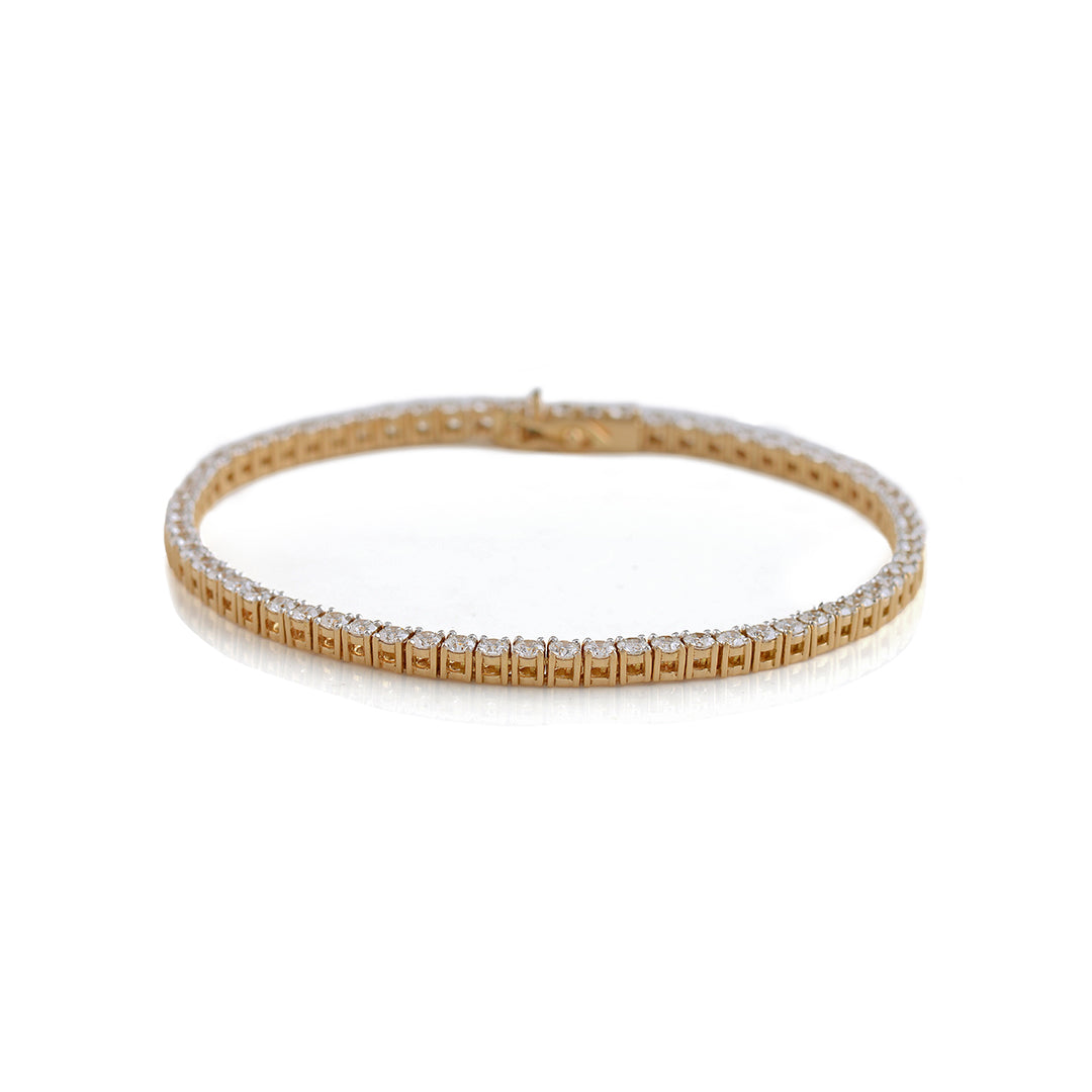 Classic diamond tennis bracelet - Krishna Jewellers Pearls and Gems