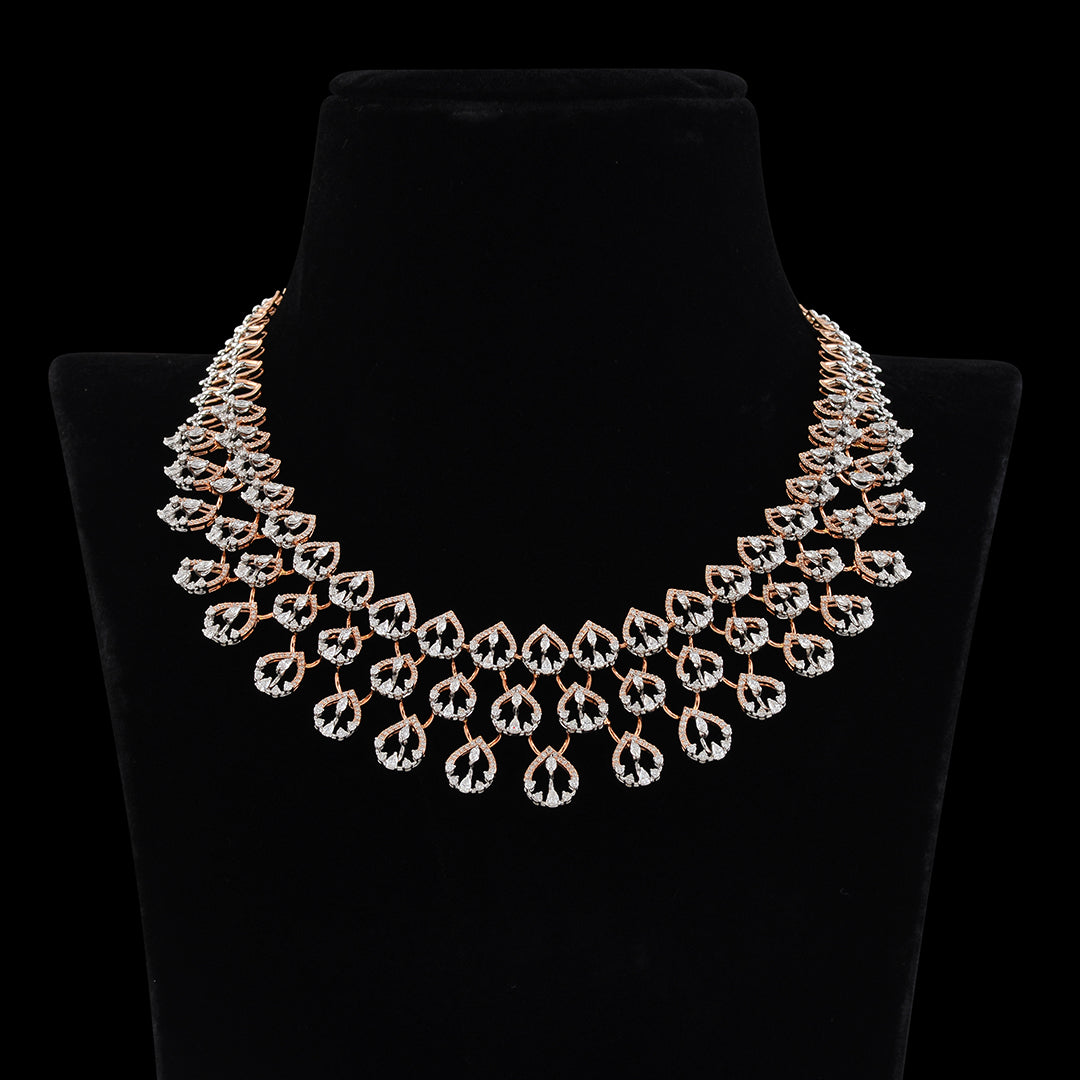 Designer Diamond Choker Necklace - Krishna Jewellers Pearls and Gems