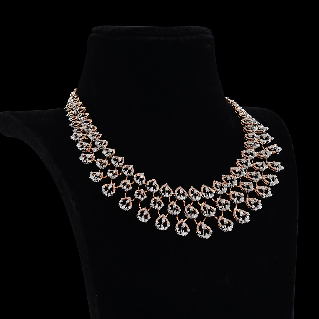 Designer Diamond Choker Necklace - Krishna Jewellers Pearls and Gems
