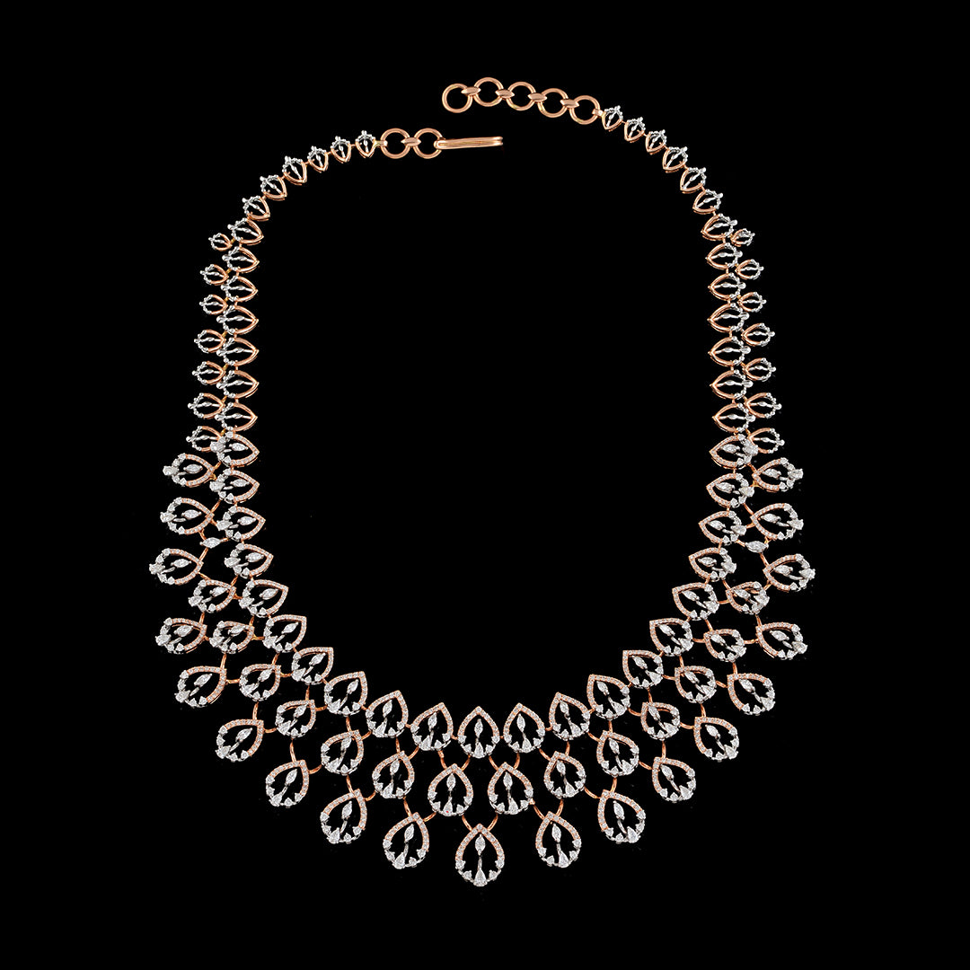 Designer Diamond Choker Necklace - Krishna Jewellers Pearls and Gems