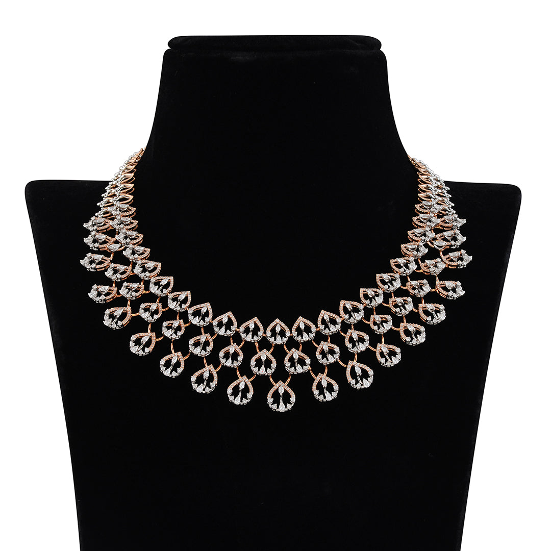 Designer Diamond Choker Necklace - Krishna Jewellers Pearls and Gems