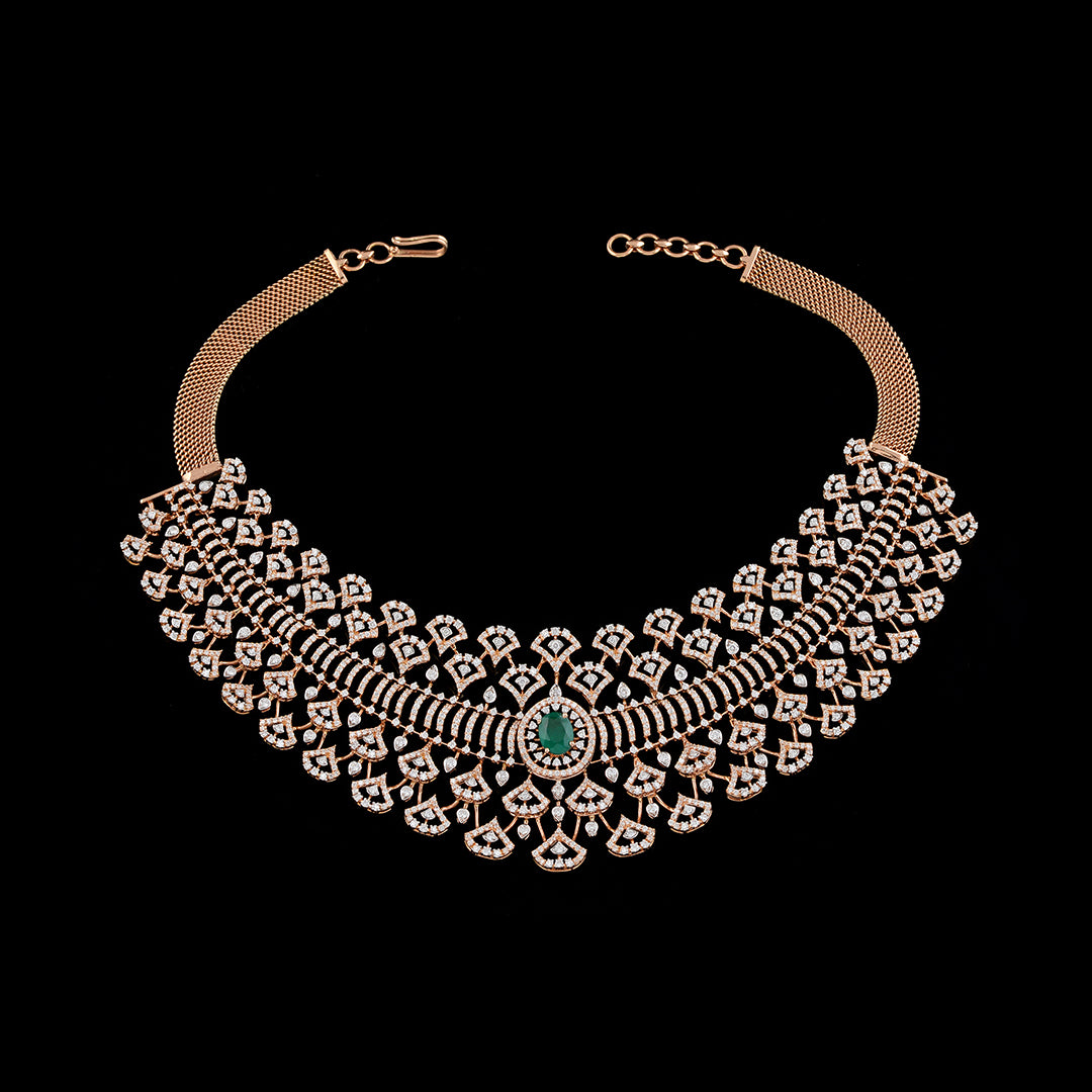 pear shaped Diamond ruby choker - Krishna Jewellers Pearls and Gems