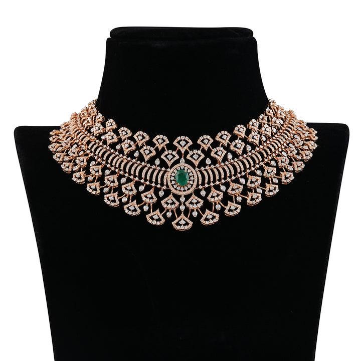 pear shaped Diamond ruby choker - Krishna Jewellers Pearls and Gems