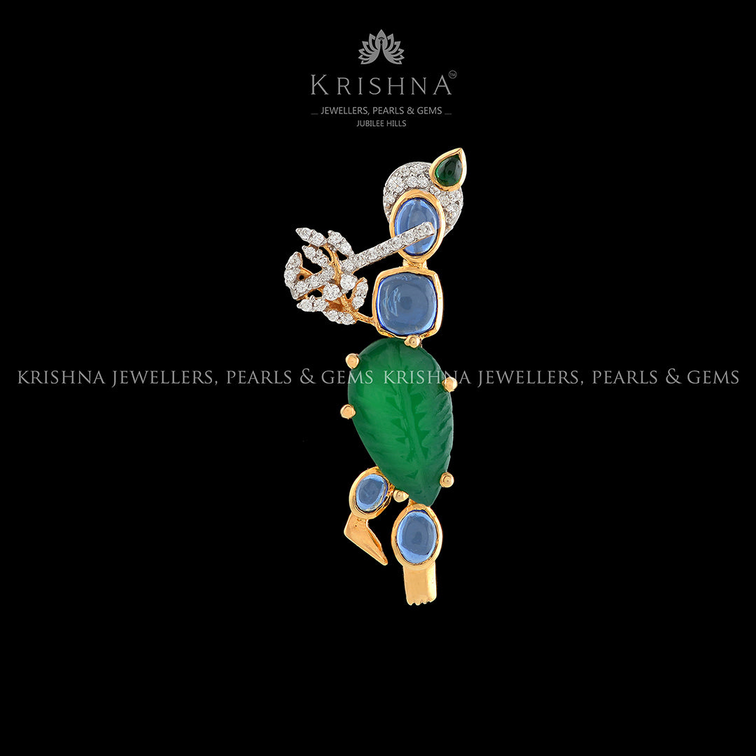 Kanaiya Diamond Pendant - Krishna Jewellers Pearls and Gems