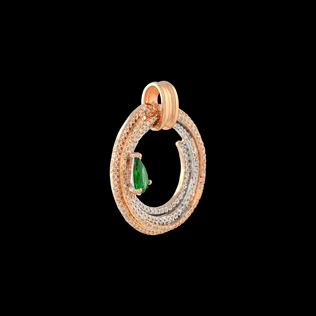 Multi Circle Diamond Pendant - Krishna Jewellers Pearls and Gems