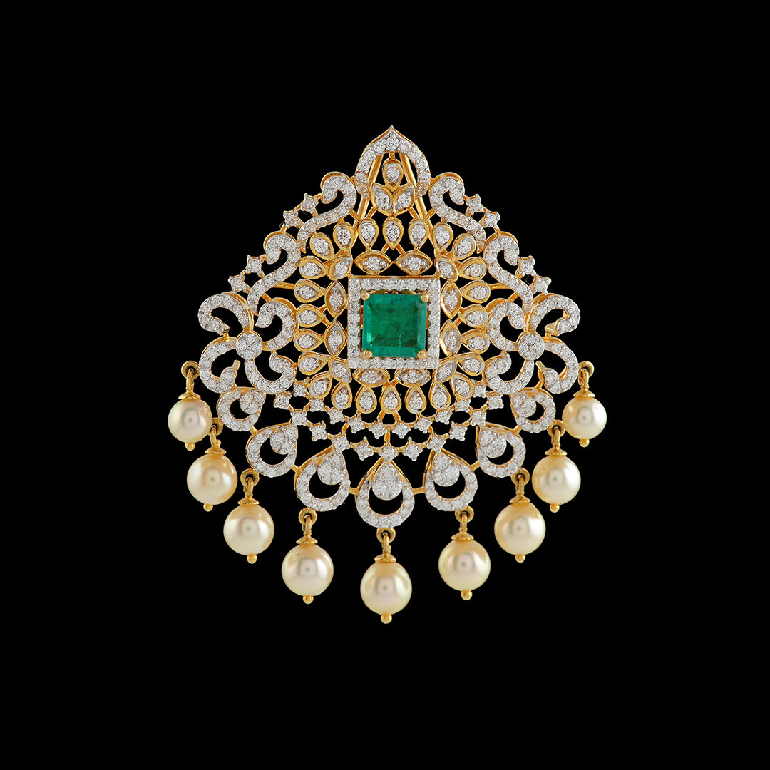 Posy Diamond Pendant - Krishna Jewellers Pearls and Gems
