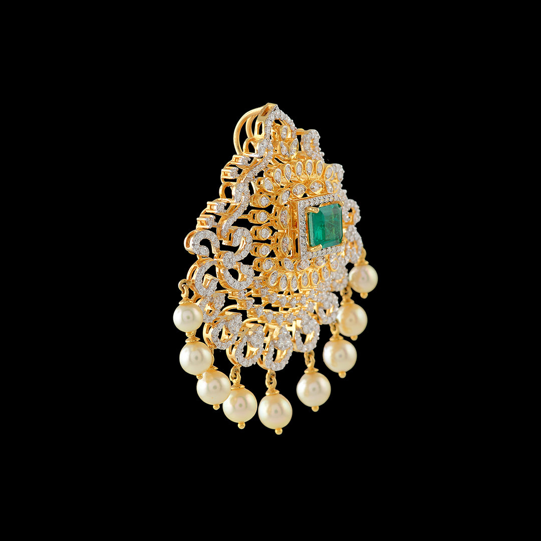 Posy Diamond Pendant - Krishna Jewellers Pearls and Gems