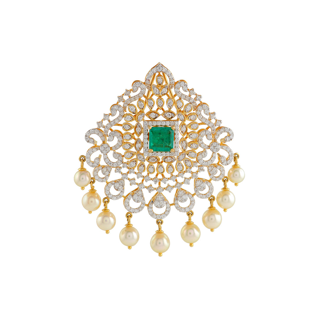 Posy Diamond Pendant - Krishna Jewellers Pearls and Gems