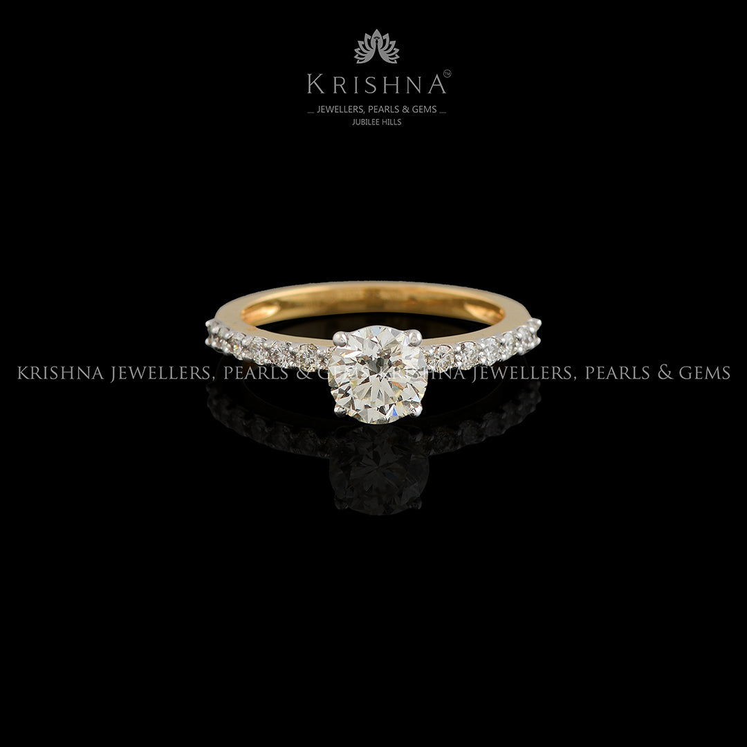 Soundrya Diamond Engagement Ring - Krishna Jewellers Pearls and Gems