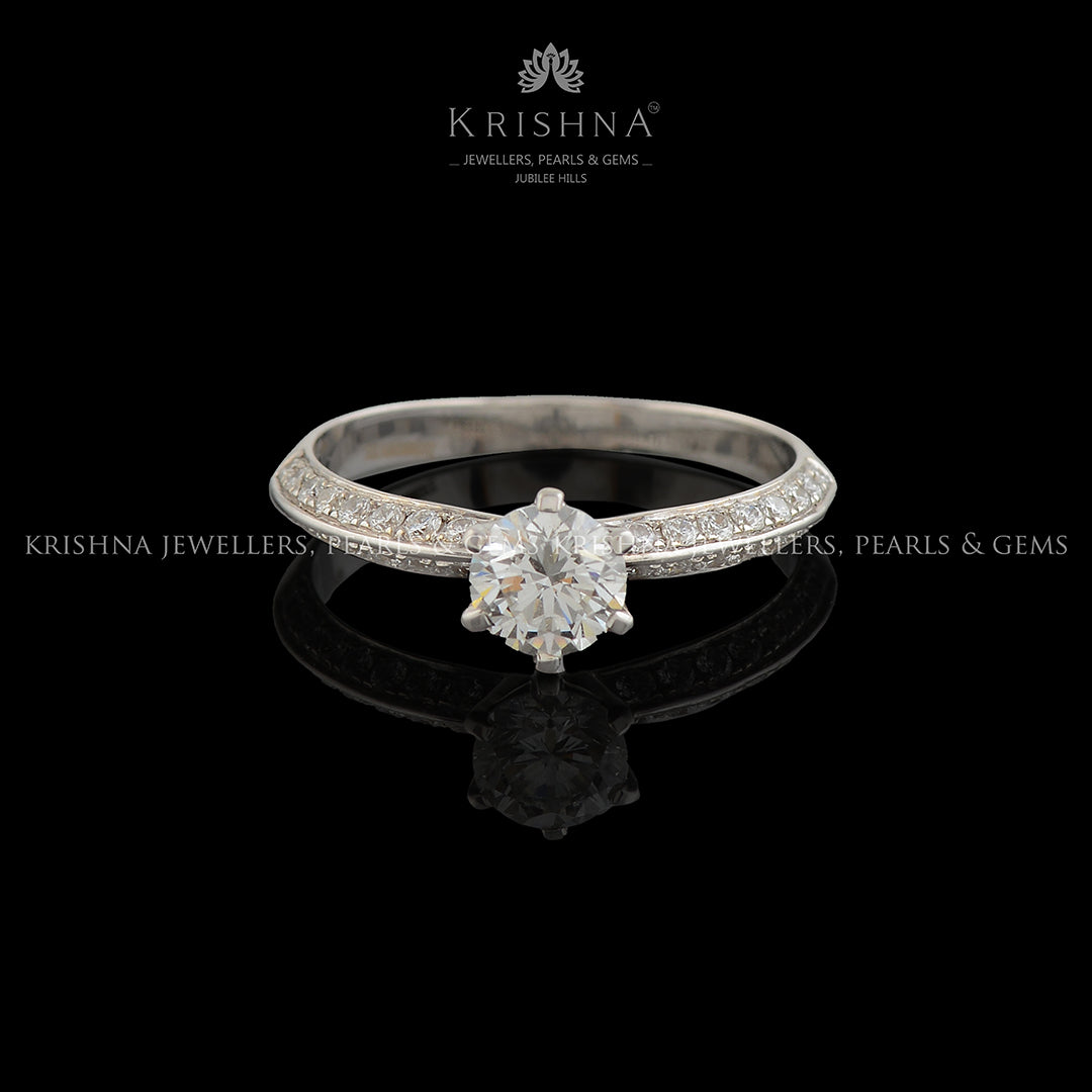 Apsara diamond engagement ring - Krishna Jewellers Pearls and Gems