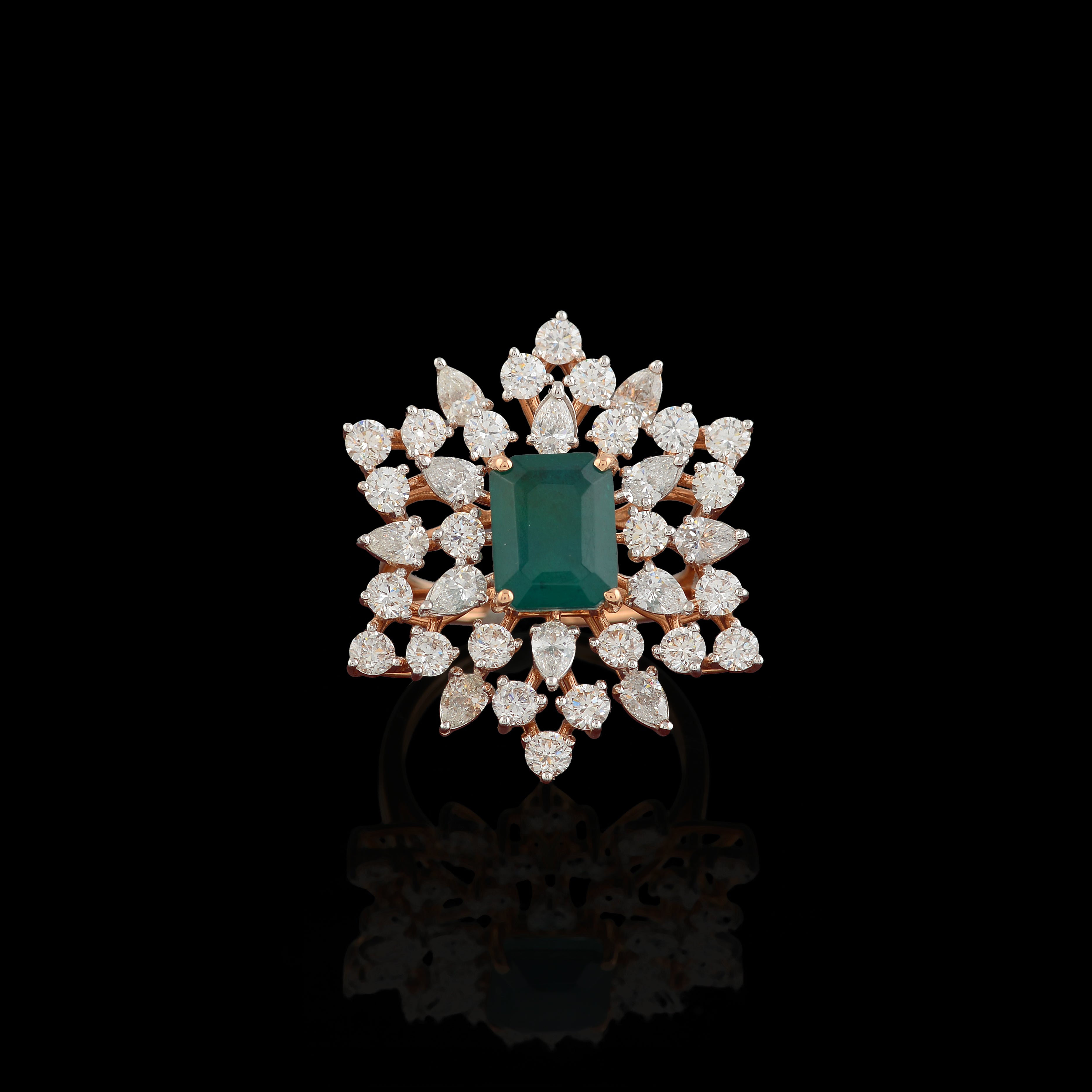 Flower Diamond Ring - Krishna Jewellers Pearls and Gems