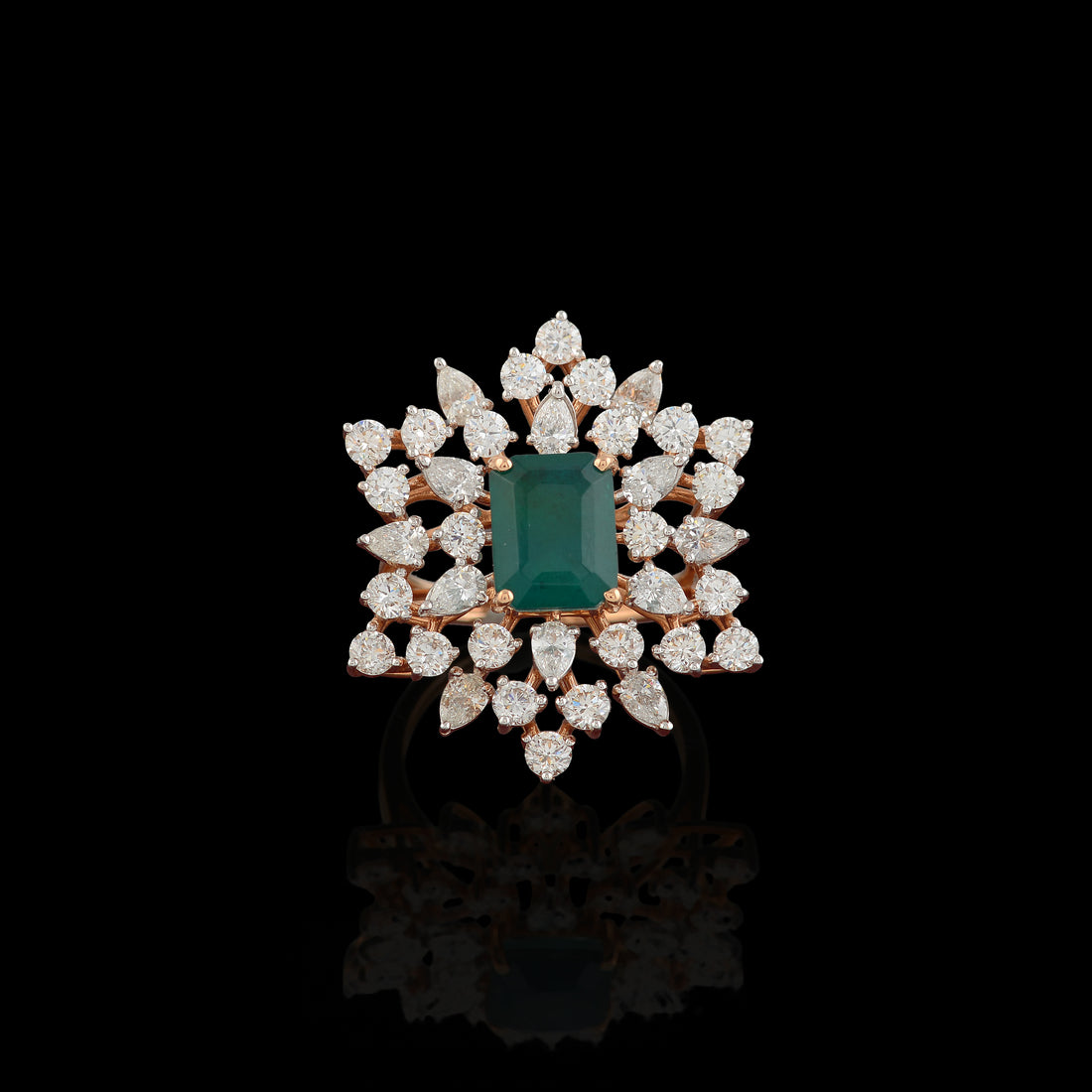 Flower Diamond Ring - Krishna Jewellers Pearls and Gems
