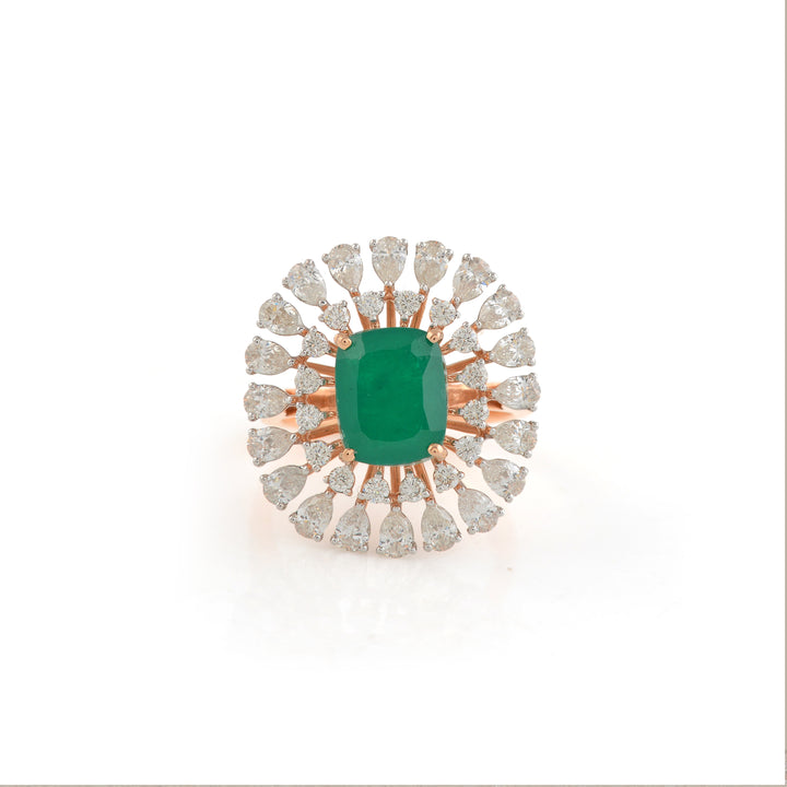 Sunflower Diamond Ring - Krishna Jewellers Pearls and Gems