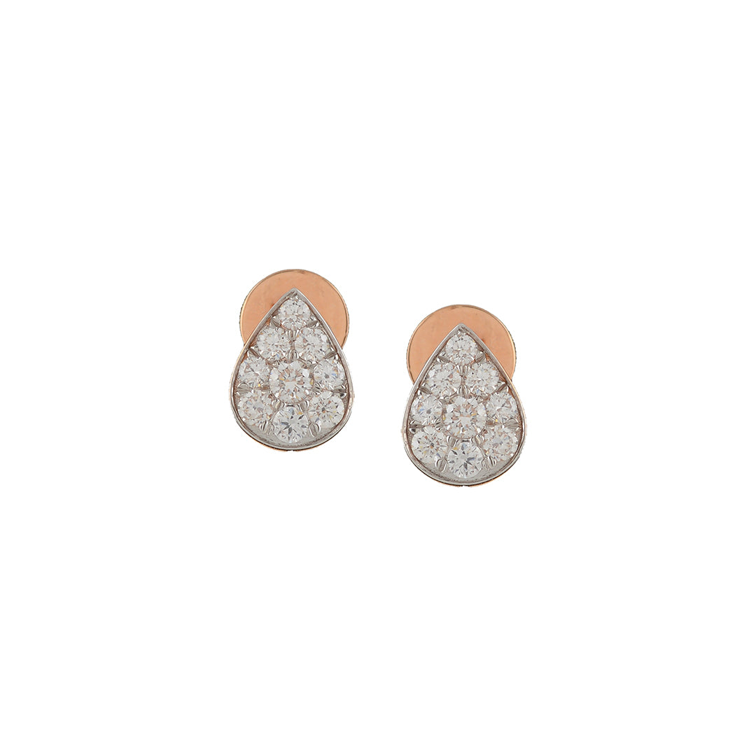 Teardrop Shape Diamond Earrings - Krishna Jewellers Pearls and Gems