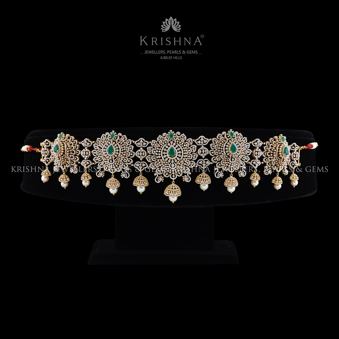 Luxy Pearl And Diamond Vaddanam - Krishna Jewellers Pearls and Gems
