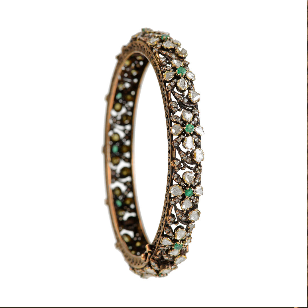 Victorian Gold Polki Bangles - Krishna Jewellers Pearls and Gems