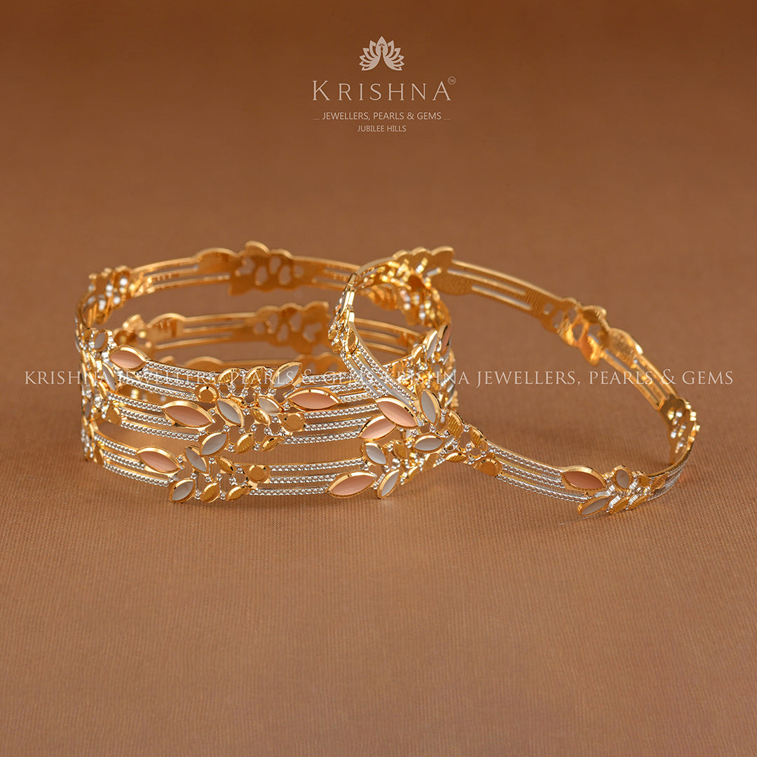 Ultra-Modern 22K Gold Bangles - Krishna Jewellers Pearls and Gems