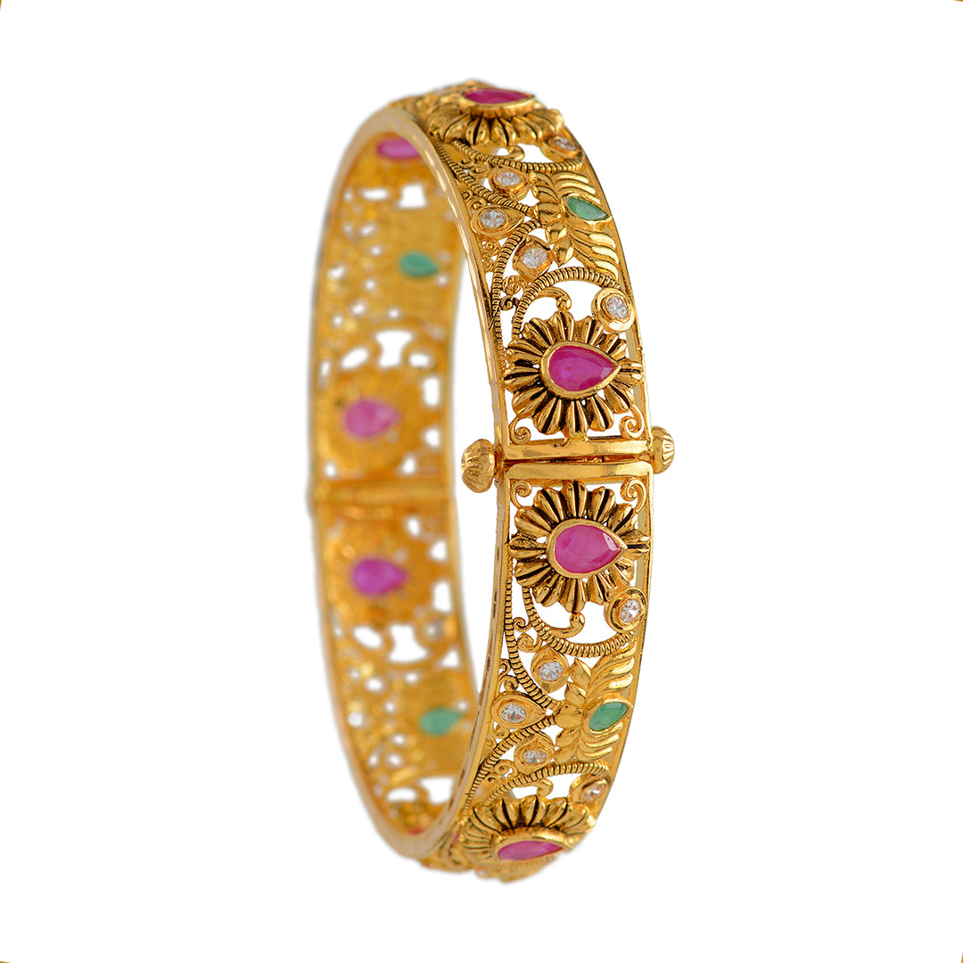 Pretty 22k Gold Bangles - Krishna Jewellers Pearls and Gems