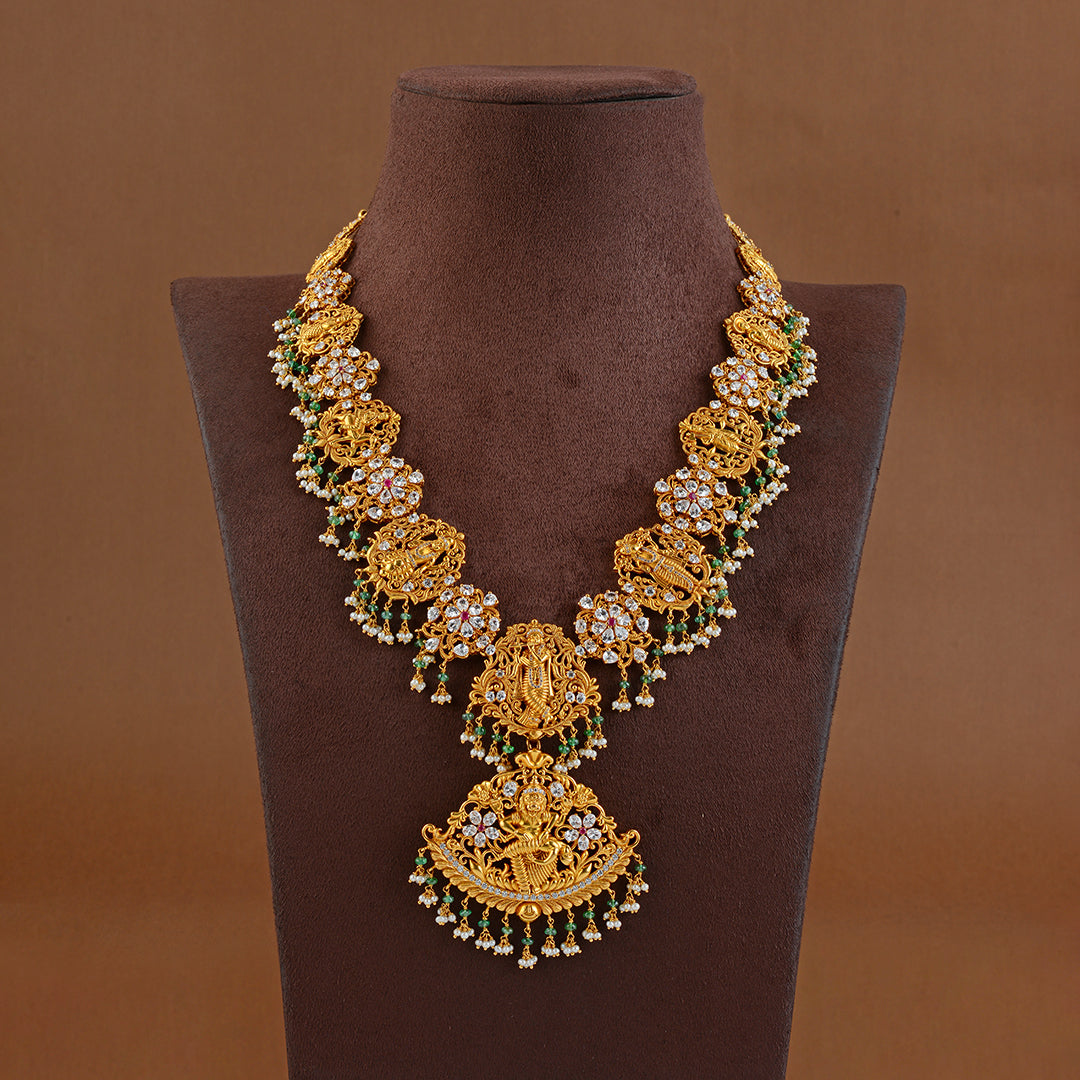Dasavatharam 22K Long Gold Necklace - Krishna Jewellers Pearls and Gems