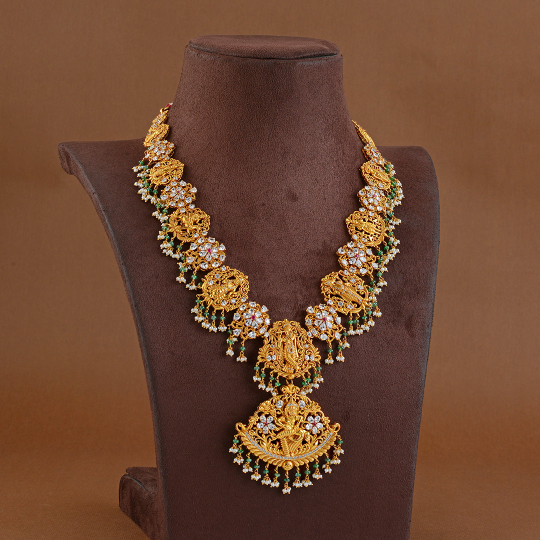 Dasavatharam 22K Long Gold Necklace - Krishna Jewellers Pearls and Gems