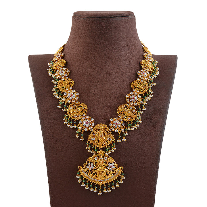 Dasavatharam 22K Long Gold Necklace - Krishna Jewellers Pearls and Gems
